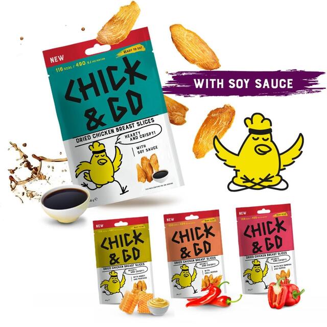 Chick and Go, dried chicken breast slices with soy sauce thumbnail 4