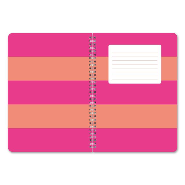 Nuco Nu Stripes A4 Notebook, Pink and Orange, 160 pages thumbnail 2