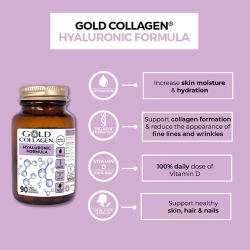 Gold Collagen Hyaluronic Formula Tablets thumbnail 2