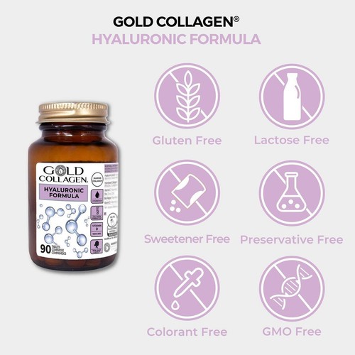 Gold Collagen Hyaluronic Formula Tablets thumbnail 4