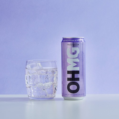 OHMG Blackcurrant sparkling magnesium water thumbnail 3