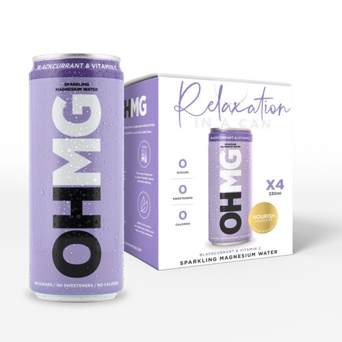 OHMG Blackcurrant sparkling magnesium water thumbnail 4