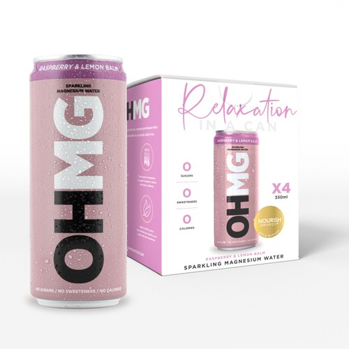 OHMG Raspberry sparkling magnesium water thumbnail 2