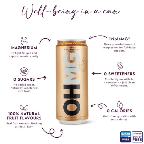 OHMG Peach sparkling magnesium water thumbnail 4
