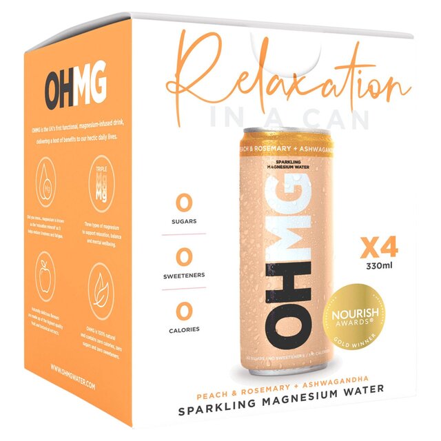 OHMG Peach sparkling magnesium water
