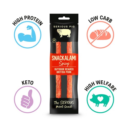 Serious Pig Spicy Salami Snacks thumbnail 3