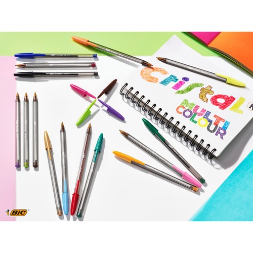 BIC Cristal Large Smooth Glide Ballpoint Pens Black thumbnail 3