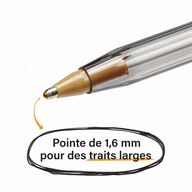 BIC Cristal Large Smooth Glide Ballpoint Pens Black thumbnail 2