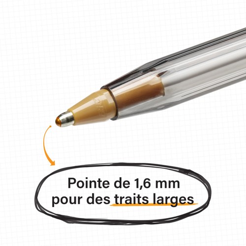 BIC Cristal Large Smooth Glide Ballpoint Pens Blue thumbnail 2