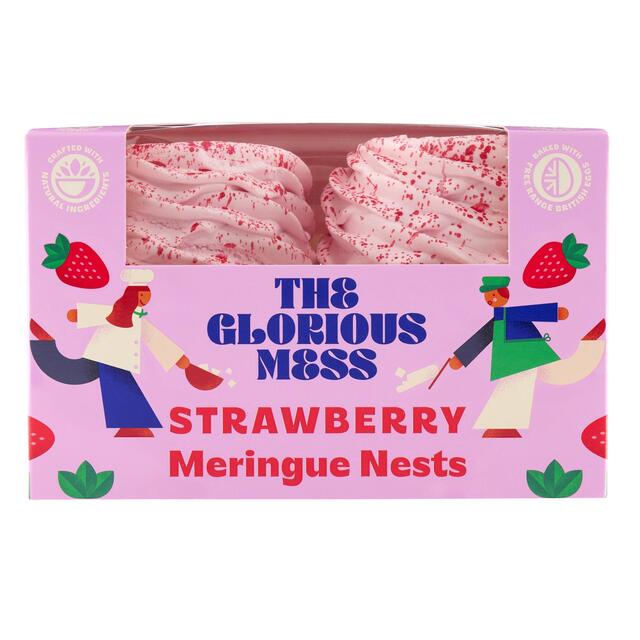 The Glorious Mess Strawberry Meringue Nests