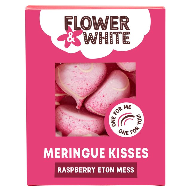 Flower & White Raspberry Eton Mess Kisses