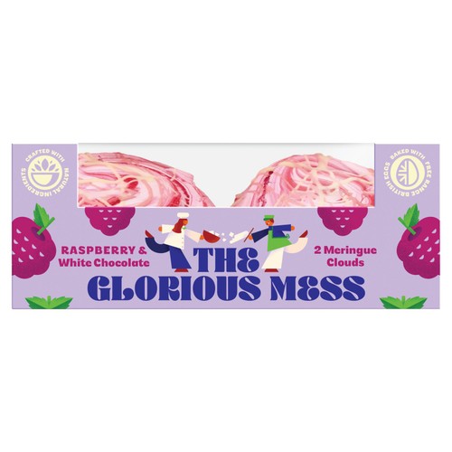 Flower & White Raspberry Eton Mess Meringue Cloud