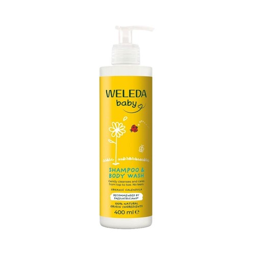 Weleda Baby 2 in 1 Calendula Natural Shampoo and Body Wash, Sensitive Skin