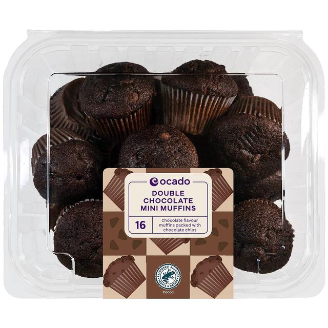 Ocado Double Chocolate Mini Muffins thumbnail 2