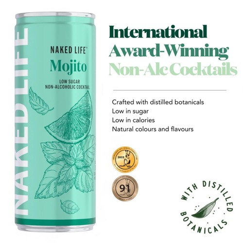Naked Life Non-Alcoholic Cocktail Mojito Spritz thumbnail 2