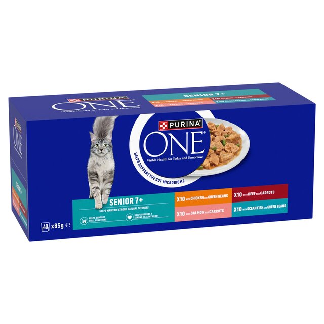 Purina One Senior 7+ Mini Fillets Mixed Selection Wet Cat Food thumbnail 2
