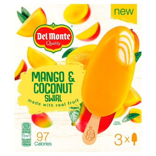 Del Monte Mango and Coconut Ice Cream Stick