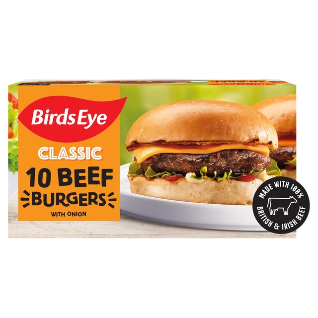 Birds Eye Original 10 Beef Burgers with Onion
