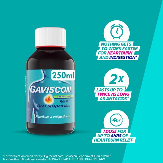 Gaviscon Liquid Original Peppermint thumbnail 4