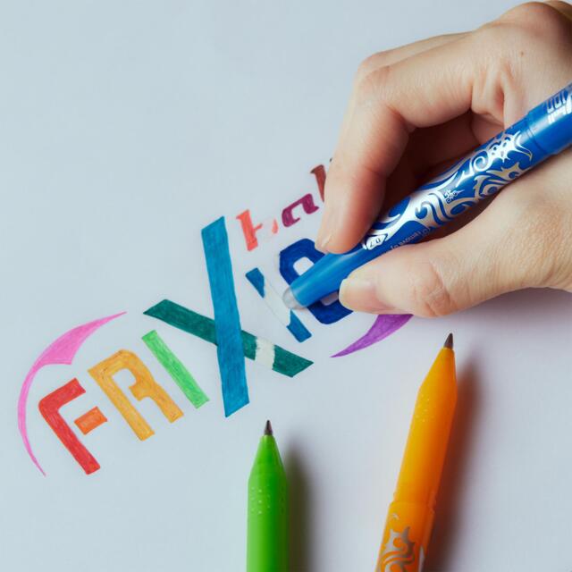 Pilot FriXion Ball Medium Line Single Pen + 3 Refills - Blister Card - Blue thumbnail 5