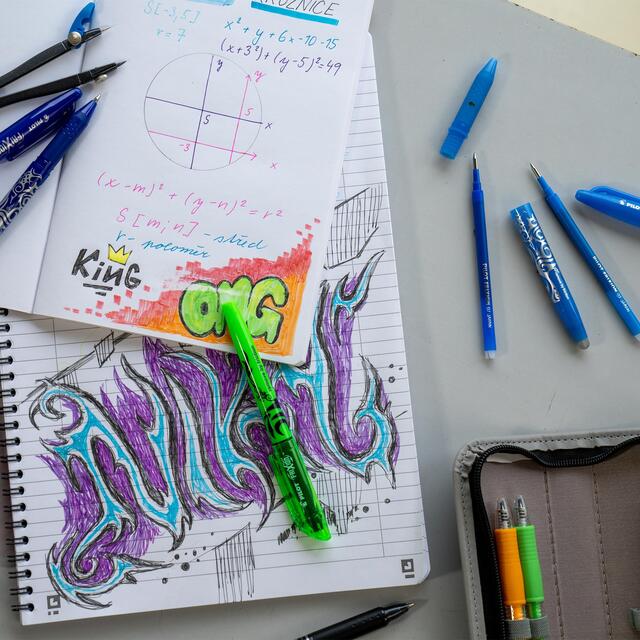 Pilot FriXion Ball Medium Line Single Pen + 3 Refills - Blister Card - Blue thumbnail 6