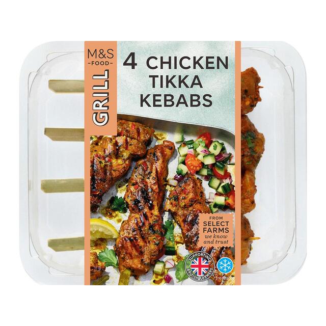 M&S 4 Chicken Tikka Kebabs