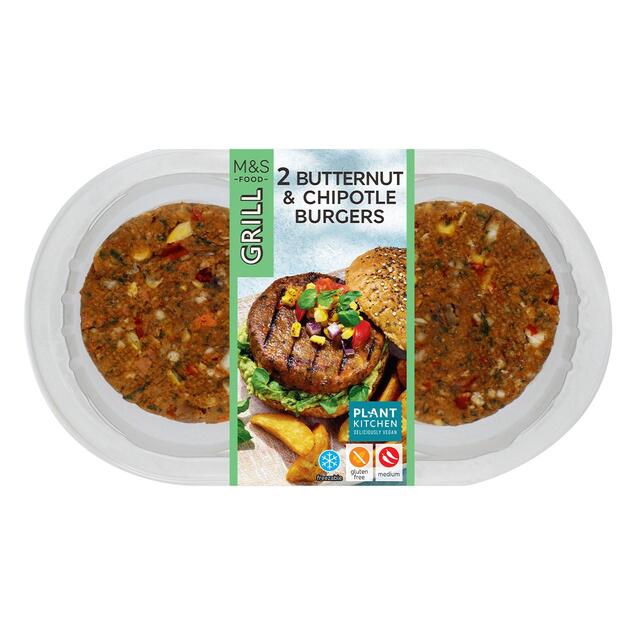 M&S Plant Kitchen 2 Butternut & Chipotle Burgers