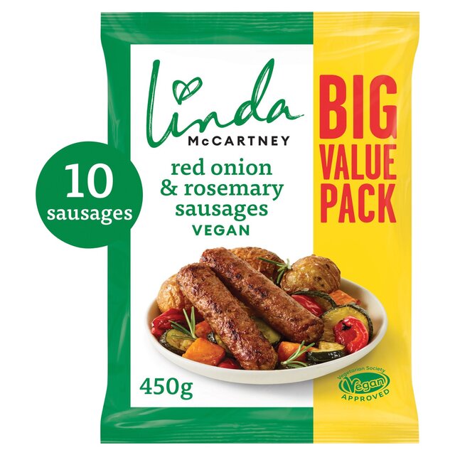 Linda McCartney's 10 Vegetarian Red Onion & Rosemary Sausages