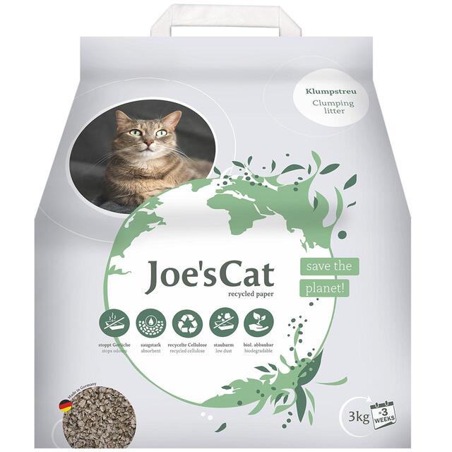 Joe's Cat clumping cat litter made from recycled paper & wood