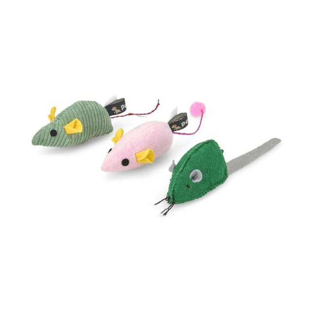 Catkins Three Kind Mice Plush Cat Toys