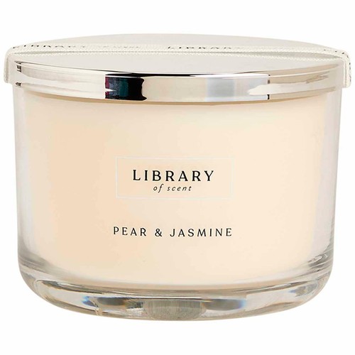 M&S Pear & Jasmine 3 Wick Candle, White
