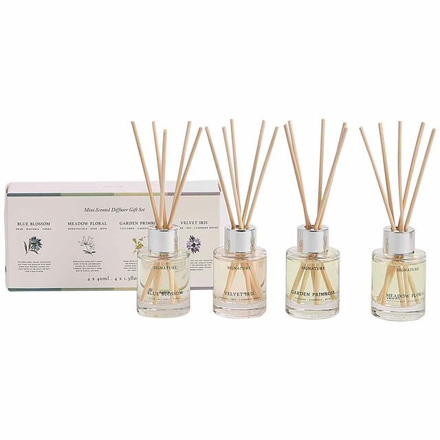 M&S Signature Set of 4 40ml Mini Diffusers One Size Multi
