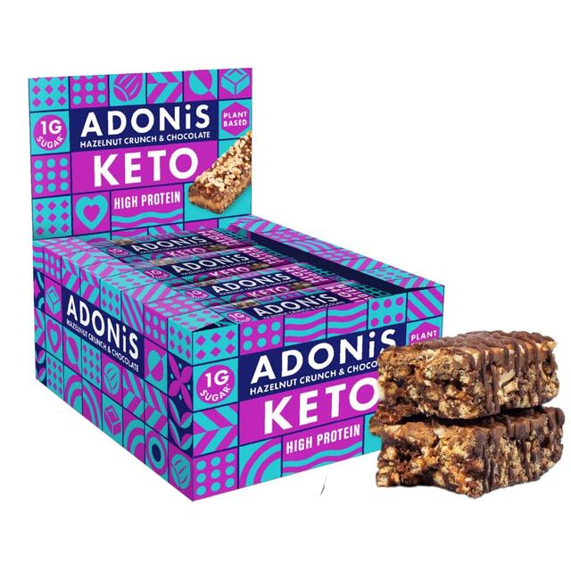 ADONiS Hazelnut Crunch Keto Protein Bar - Box