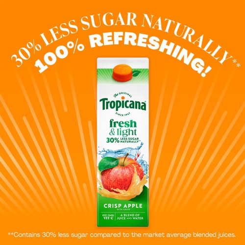 Tropicana Fresh & Light Crisp Apple 850ml thumbnail 3