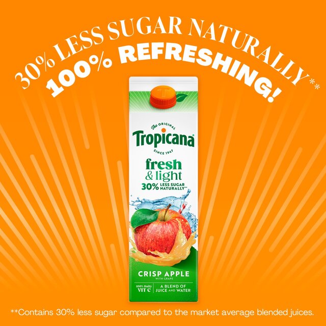 Tropicana Fresh & Light Crisp Apple 850ml thumbnail 3