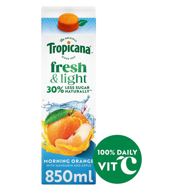 Tropicana Fresh & Light Morning Orange 850ml