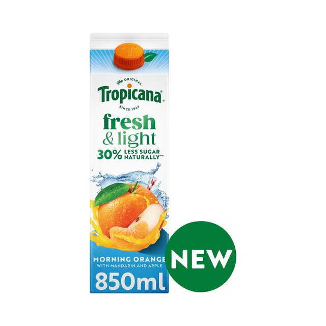Tropicana Fresh & Light Morning Orange 850ml thumbnail 2