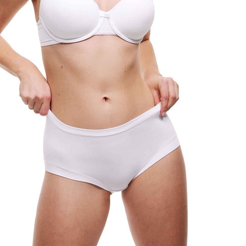 M&S Womens Body Flexifit High Rise Shorts, 10, White thumbnail 2