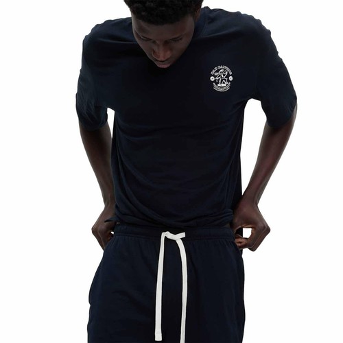 M&S Dancing Dad Graphic Pyjama Set, Small, Navy  thumbnail 2