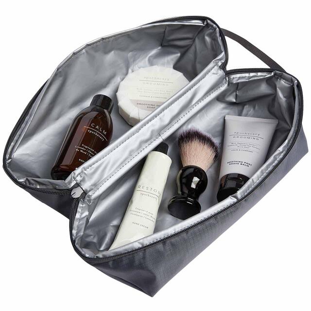 M&S Mens Collection Washbag, Charcoal thumbnail 4