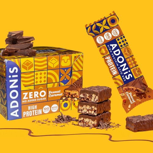 ADONiS Peanut Caramel Keto Protein Bar - Box thumbnail 2