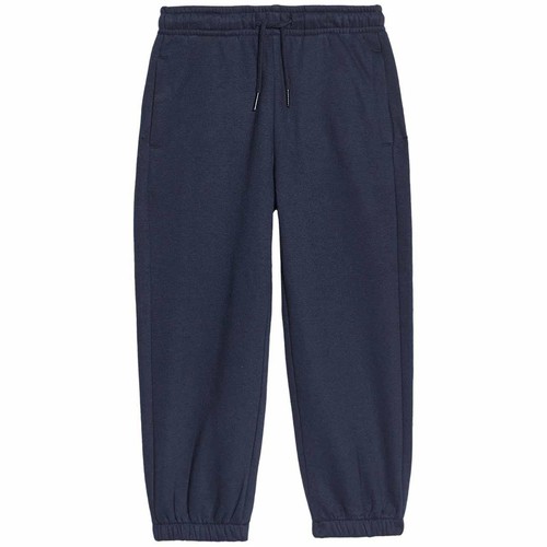 M&S Boys Cotton Rich Plain Joggers, 6-7 Years, Navy