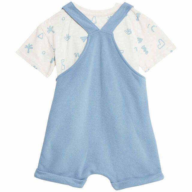 M&S Boys 2pc Cotton Rich Dungaree Outfit 6-9 Months Blue Mix thumbnail 4