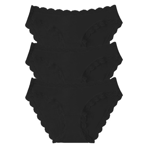Stripe & Stare The Original Knicker Three Pack, Black ,XS