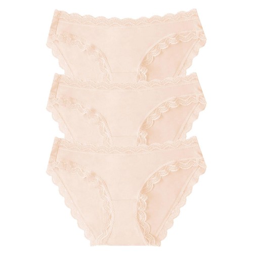 Stripe & Stare The Original Knicker Three Pack, Sand, XL