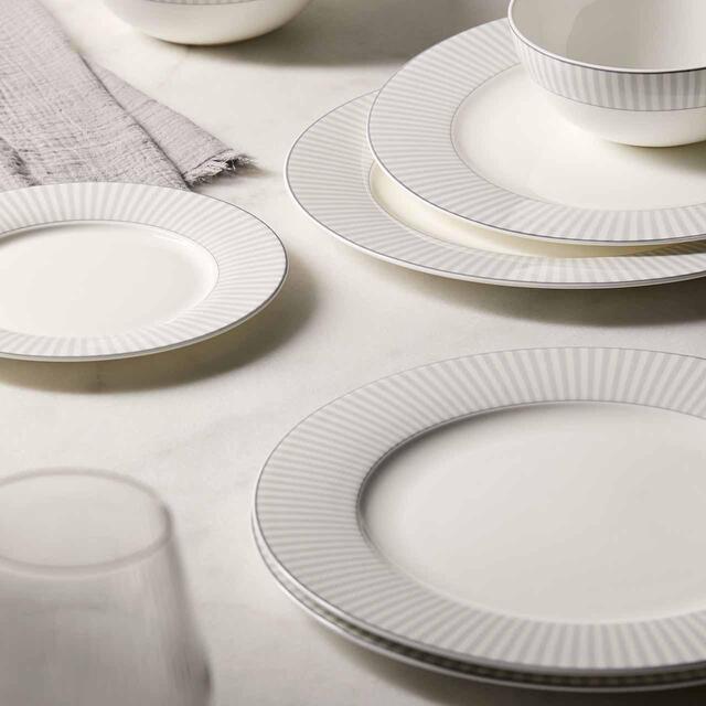 M&S Collection 12 Piece Hampton Dinner Set, Grey thumbnail 4