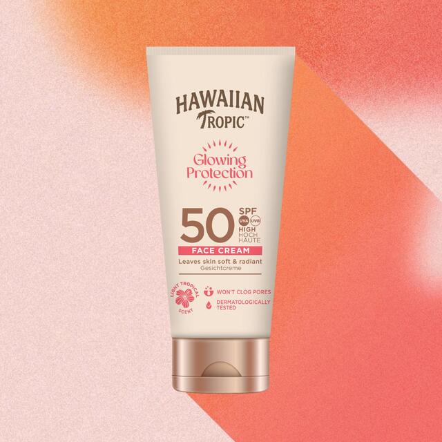 Hawaiian Tropic Glowing Protection Face Sun Cream Lotion SPF 50 thumbnail 2