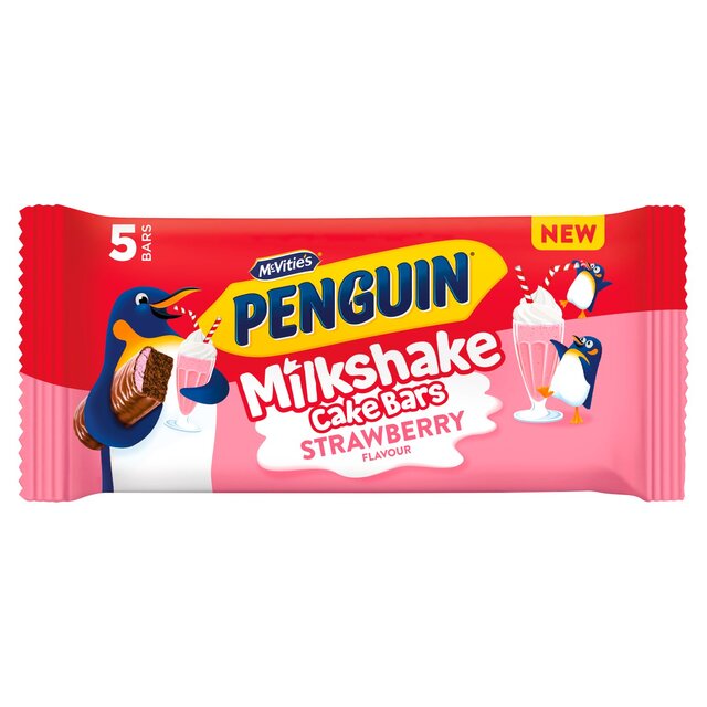 McVitie's Penguin Strawberry milkshake cake bar