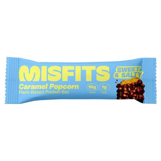 Misfits Plant-Based Caramel Popcorn Protein Bar