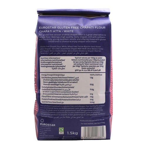Eurostar Gluten Free Chapati Flour White thumbnail 2